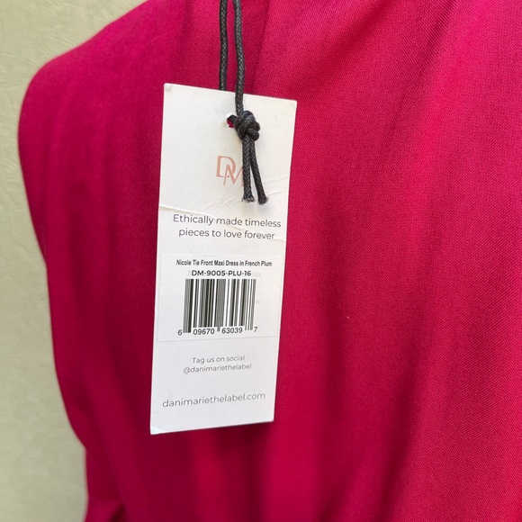 NWT Dani Marie Burgundy Maxi Dress - Picture 6 of 10